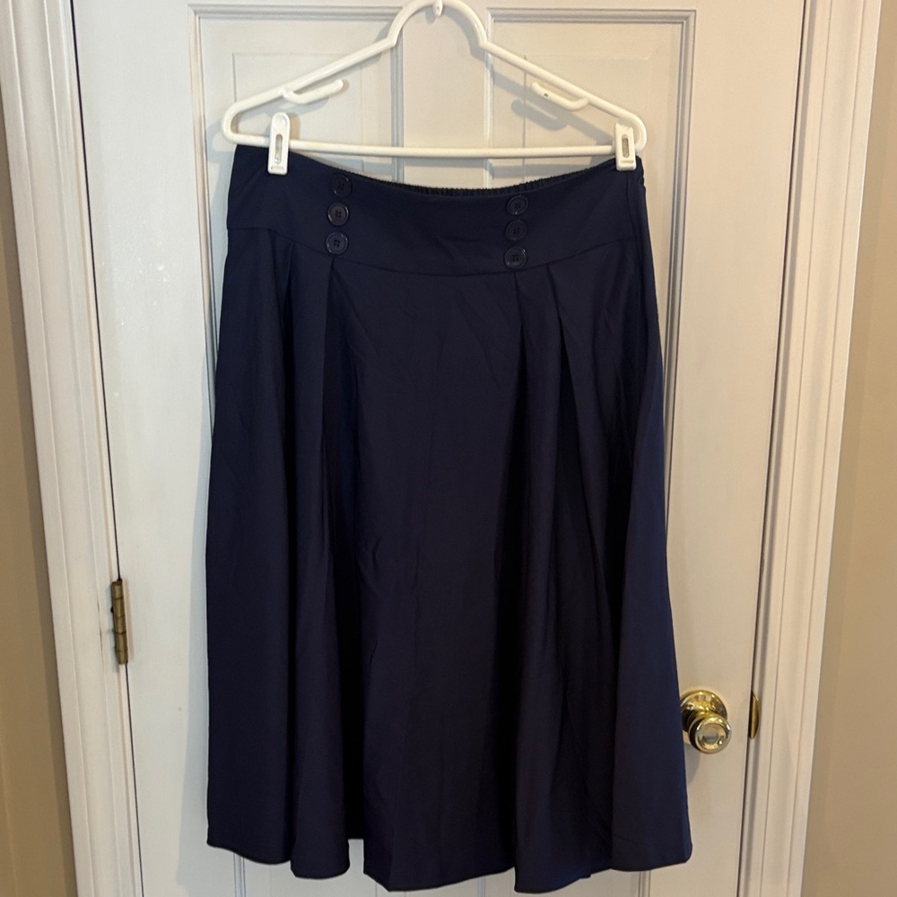 Belle poque xl Chic Navy A-Line Skirt bnwt with a blemish